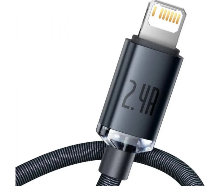 Фото - кабель та перехідник Кабель Baseus USB to Lightning 2.4A 2m (CAJY000101) чорний