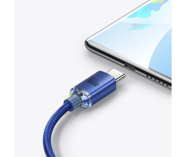 Фото - кабель та перехідник Кабель Baseus USB to Type-C 100W 6A 2m (CAJY000503) синій