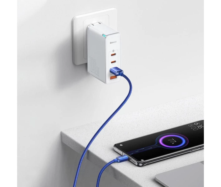 Фото - кабель та перехідник Кабель Baseus USB to Type-C 100W 6A 2m (CAJY000503) синій