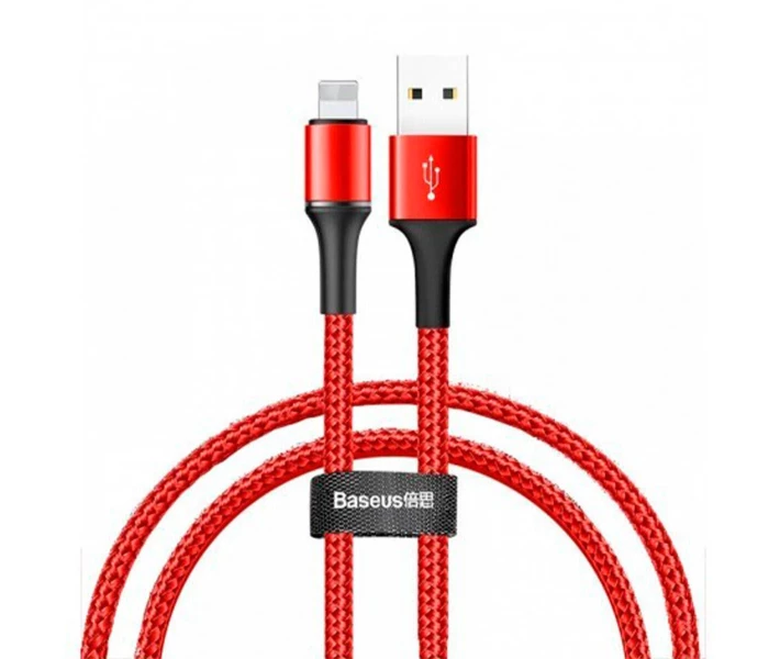 Фото - кабель та перехідник Кабель Baseus USB to Lightning 2.4A 1m (CALKLF-B09) червоний