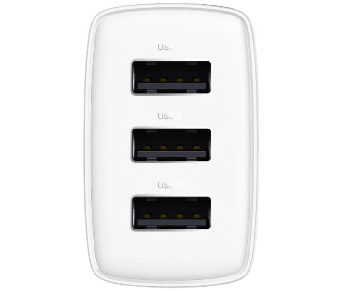 Фото - зарядний пристрій для телефону і планшета Зарядний пристрій Baseus Compact 3U 17W (CCXJ020102) білий