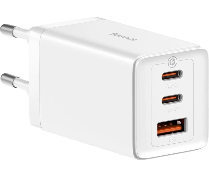 Фото - зарядний пристрій для телефону і планшета Зарядний пристрій Baseus 65W GaN5 Pro 2C+U(CCGP120202 ) бiл + кабель Type-C to Type-C