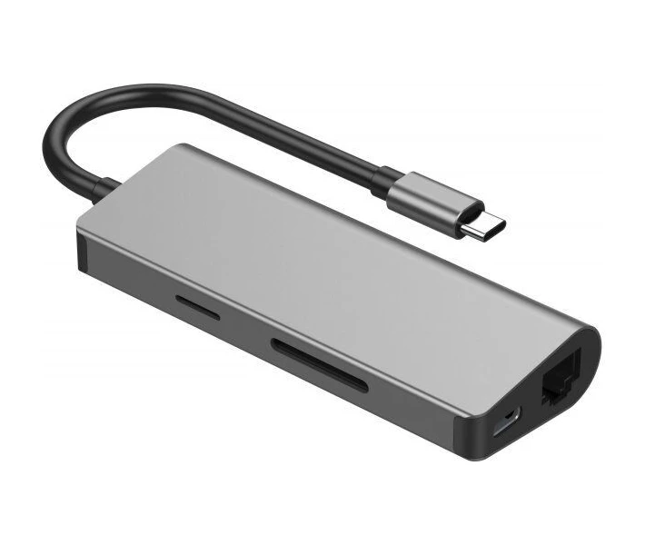 Фото - кардрідер Док-станція Cablexpert USB-C Grey (A-CM-COMBO5-01)