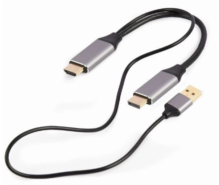 Фото - кабель та перехідник Адаптер-перехідник HDMI на DisplayPort, 4K 60 Гц, 2м (A-HDMIM-DPM-01)