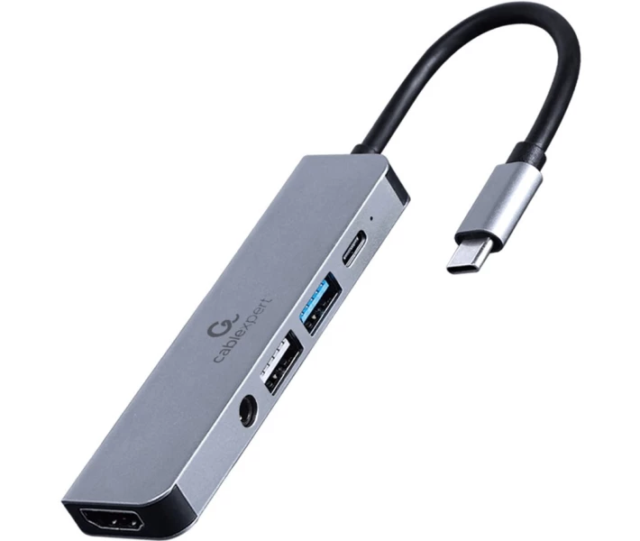 Фото - кардрідер Док-станція Cablexpert USB-C Grey (A-CM-COMBO5-02)