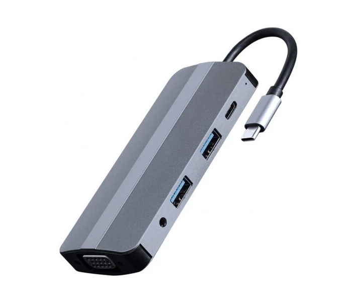 Фото - кардрідер Док-станція Cablexpert USB-C Grey (A-CM-COMBO8-02)