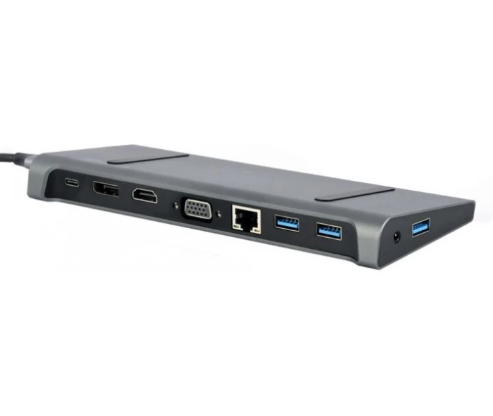 Фото - кардрідер Док-станція Cablexpert USB-C Grey (A-CM-COMBO9-02)