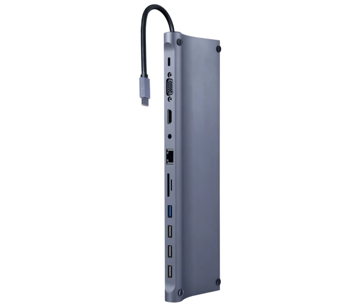 Фото - кардрідер Док-станція Cablexpert USB-C Grey (A-CM-COMBO11-01)