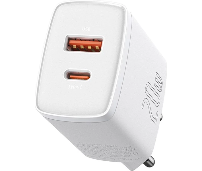 Фото - зарядний пристрій для телефону і планшета Зарядний пристрій Baseus 20W U+C QC (CCXJ-B02) біл.