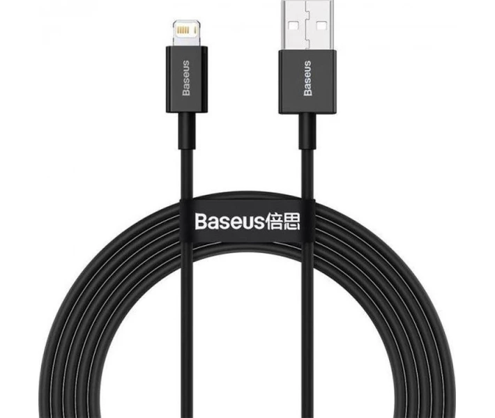 Фото - кабель та перехідник Кабель Baseus USB to Lightning 2.4A 2m (CALYS-C01) чорний