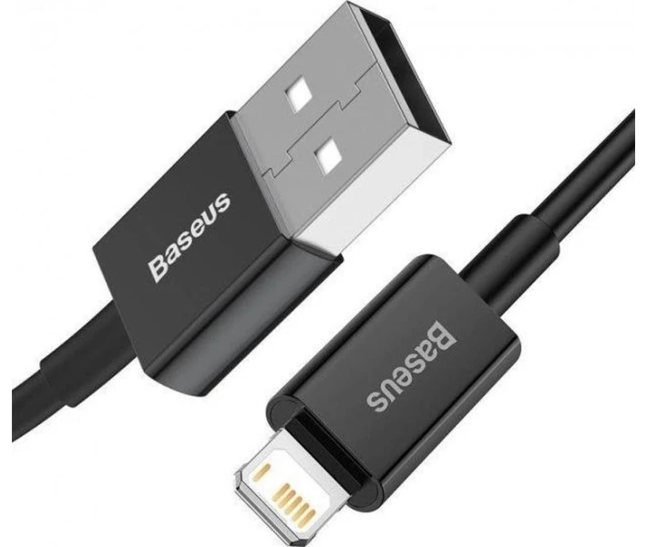 Фото - кабель та перехідник Кабель Baseus USB to Lightning 2.4A 2m (CALYS-C01) чорний