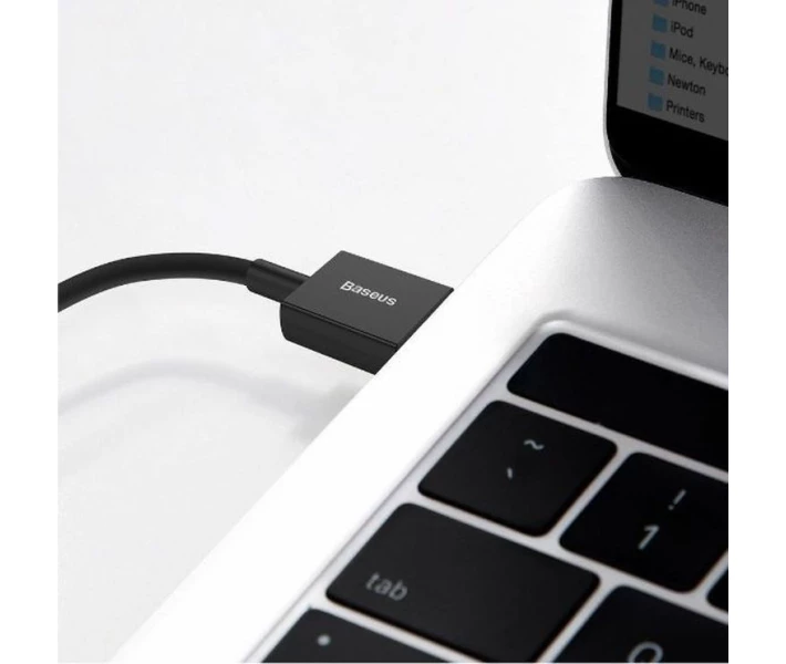 Фото - кабель та перехідник Кабель Baseus USB to Lightning 2.4A 2m (CALYS-C01) чорний