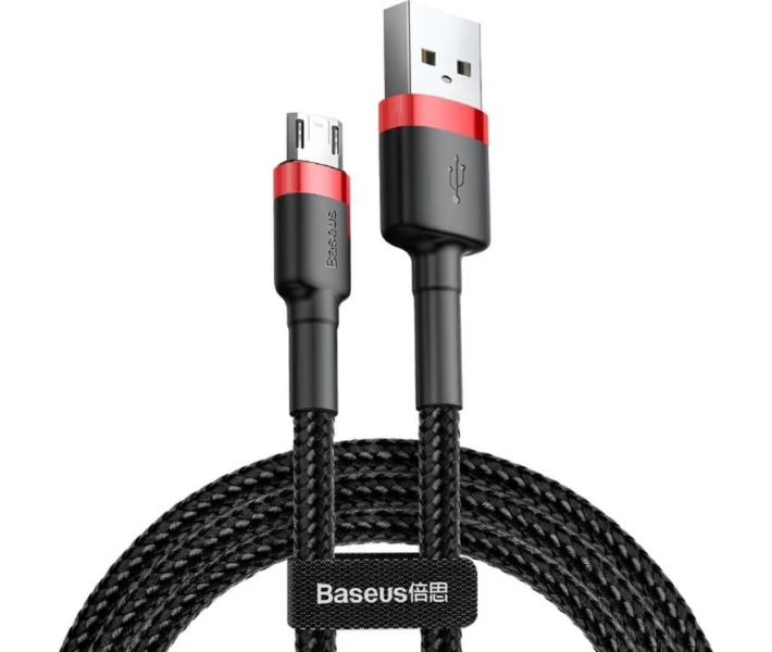 Фото - кабель та перехідник Кабель Baseus USB to Micro 1.5A 2m (CAMKLF-C91) чорн/черв.