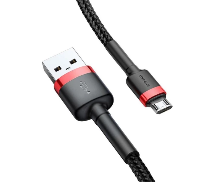 Фото - кабель та перехідник Кабель Baseus USB to Micro 1.5A 2m (CAMKLF-C91) чорн/черв.