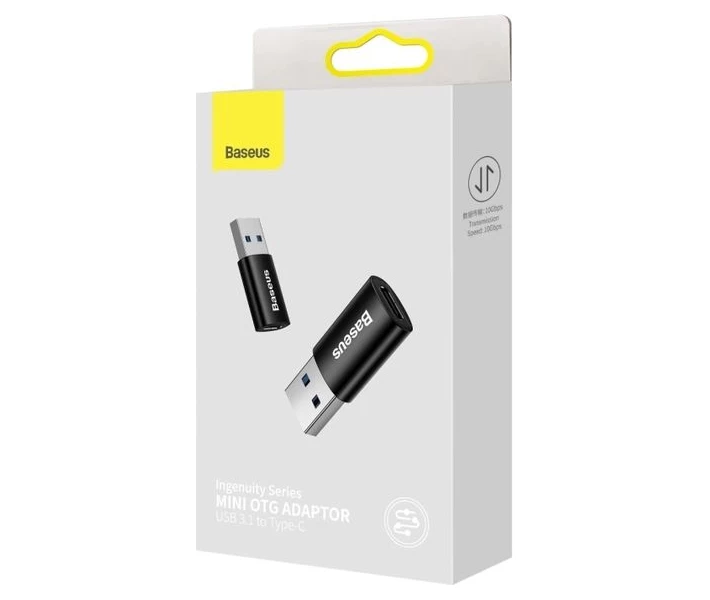 Фото - кабель та перехідник Адаптер Baseus Mini OTG USB 3.1 /Type-C(ZJJQ000101)чорн.