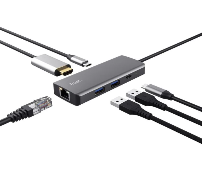 Фото - кардрідер Док-станція USB-C Trust Dalyx Aluminium Dock 6in1 (24968)