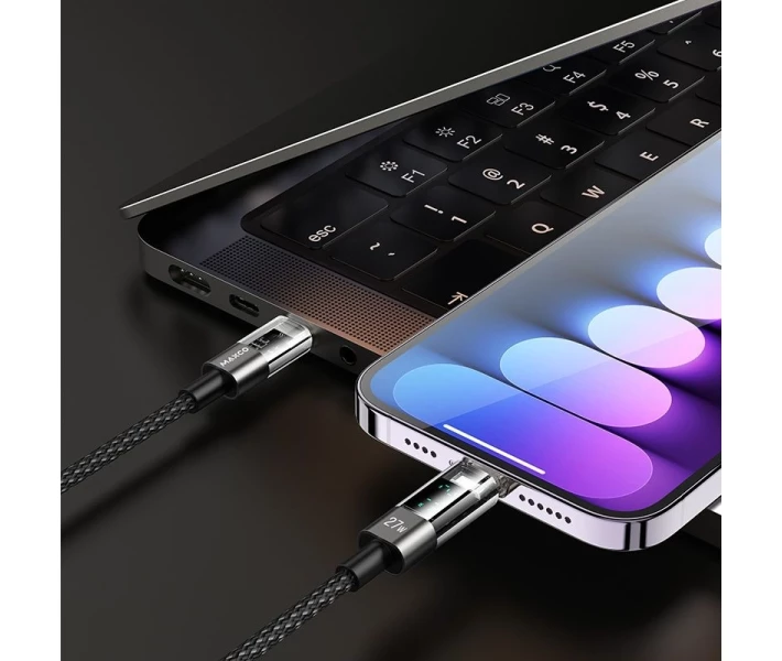 Фото - кабель та перехідник Кабель MAXCO USB to Type-C 6A 2m (MS03C) чорн.