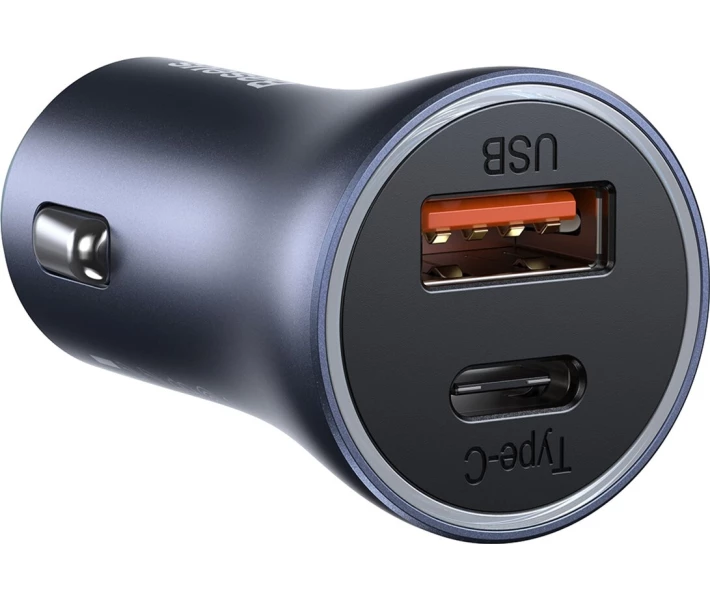 Фото - зарядний пристрій для телефону і планшета Автом.зарядний Baseus Pro Dual Quick U+C 40W(CCJD-0G)сі