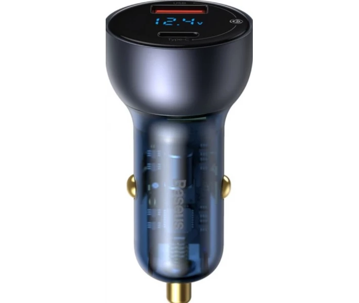 Фото - зарядний пристрій для телефону і планшета АЗП Baseus Particular Digital QC+PPS,Dark Gray(CCKX-C0G) синій