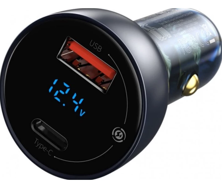 Фото - зарядний пристрій для телефону і планшета АЗП Baseus Particular Digital QC+PPS,Dark Gray(CCKX-C0G) синій