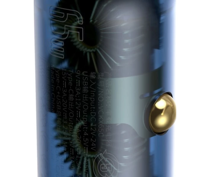 Фото - зарядний пристрій для телефону і планшета АЗП Baseus Particular Digital QC+PPS,Dark Gray(CCKX-C0G) синій