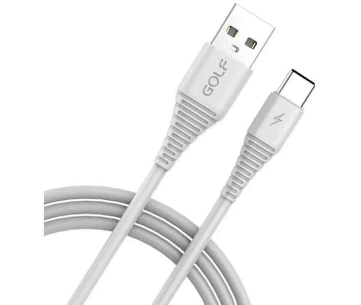 Фото - кабель та перехідник Кабель Golf USB/Type-C 3A (GC-64T) білий