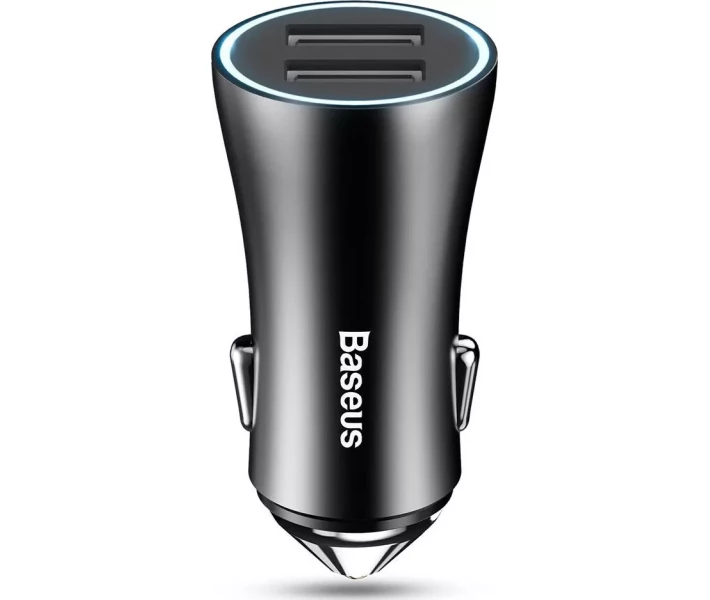 Фото - зарядний пристрій для телефону і планшета Зарядний пристрій Baseus Dual U 2,4А Black