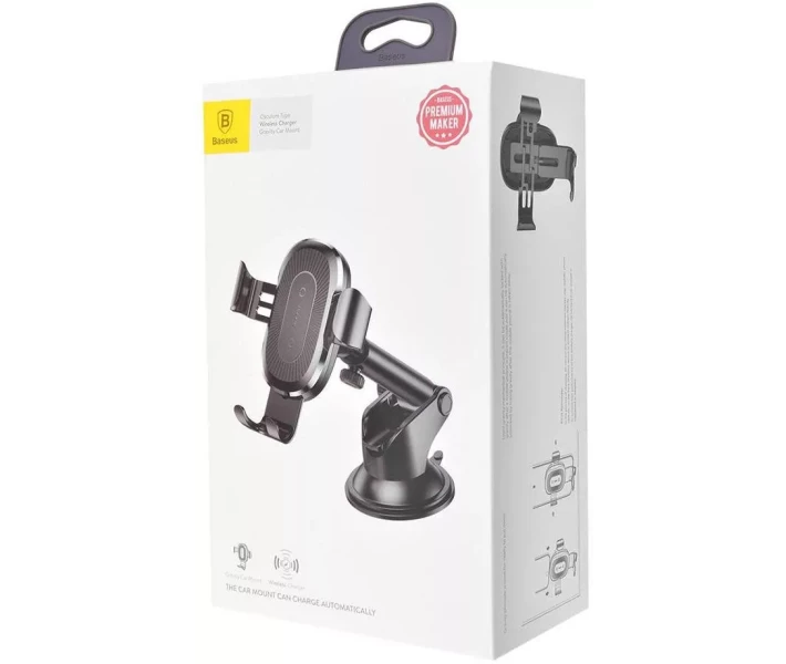 Фото - автомобільний тримач Baseus Gravity 2А Black
