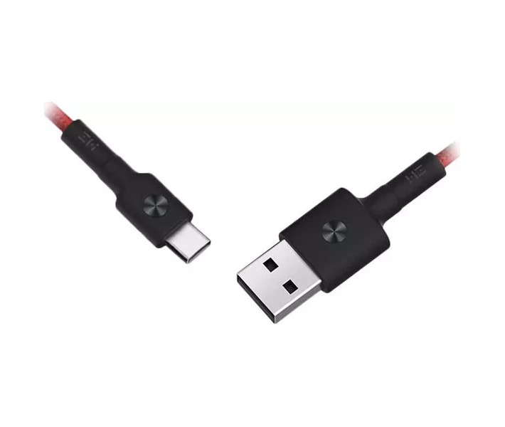 Фото - кабель та перехідник ZMI Type-C Braided Cable 30cm Red (AL411)