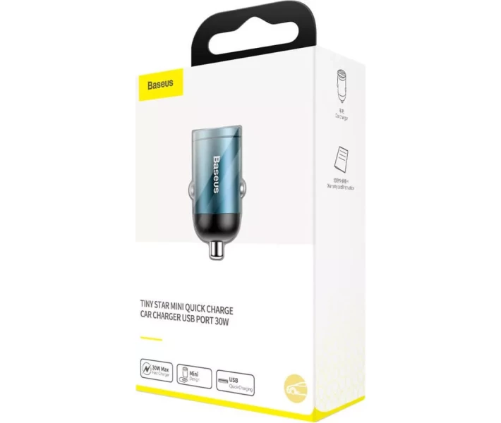 Фото - зарядний пристрій для телефону і планшета Зарядний пристрій Baseus Tiny Star Mini QC USB Port 30W Blue (VCHX-A03)