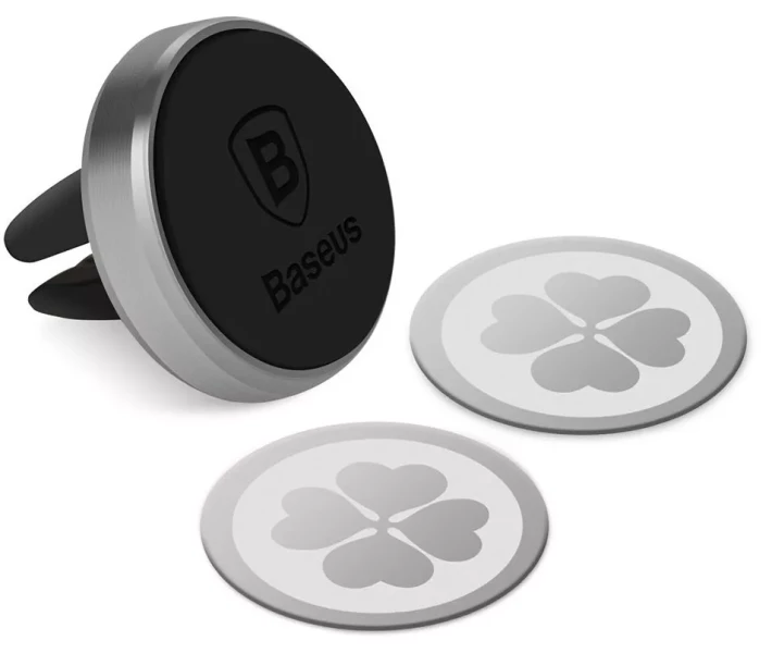 Фото - автомобільний тримач Baseus Magnet Holder Air type Black (SUGENT-MO01)