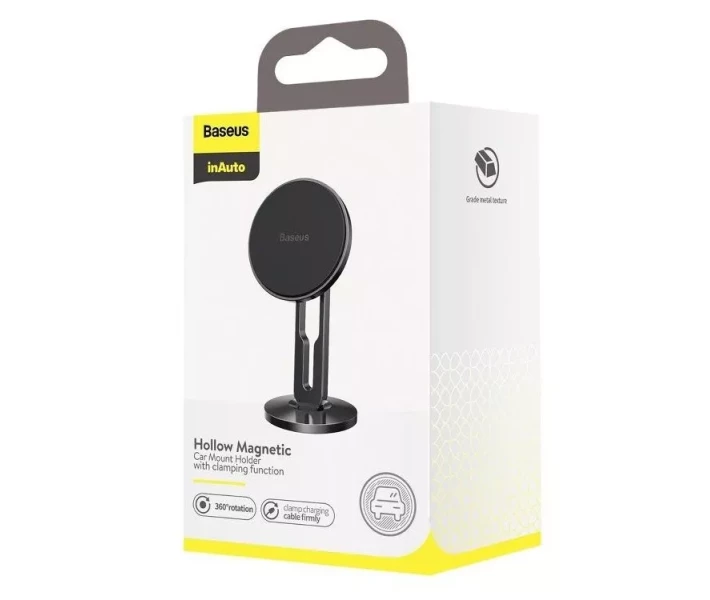 Фото - автомобільний тримач Baseus Hollow Magnetic Holder Vertical type Black (SULK-01)