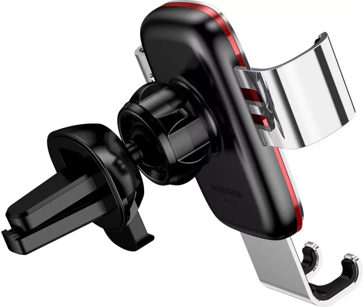 Фото - автомобільний тримач Baseus Metal Age Gravity Air type Silver (SUYL-D0S)