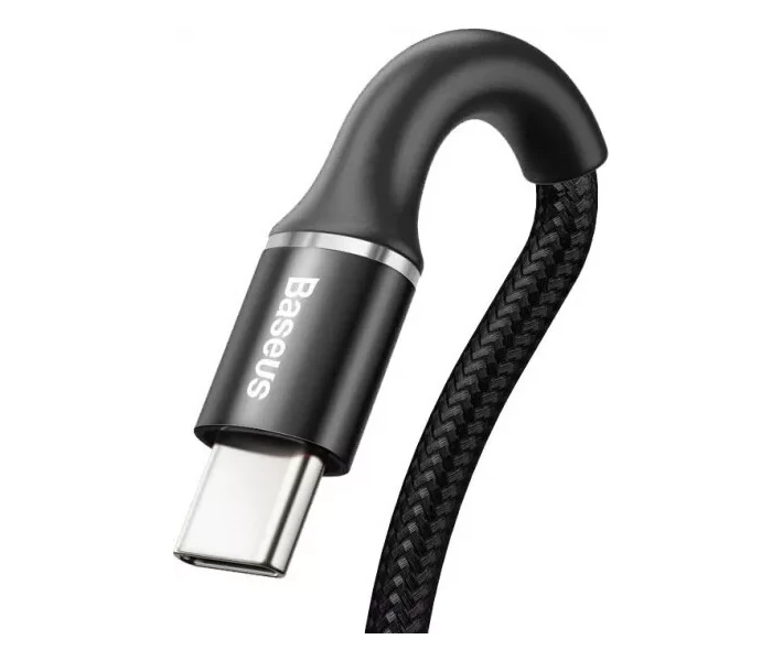 Фото - кабель та перехідник Baseus Halo USB For Type-C 2A 2M Black (CATGH-C01)