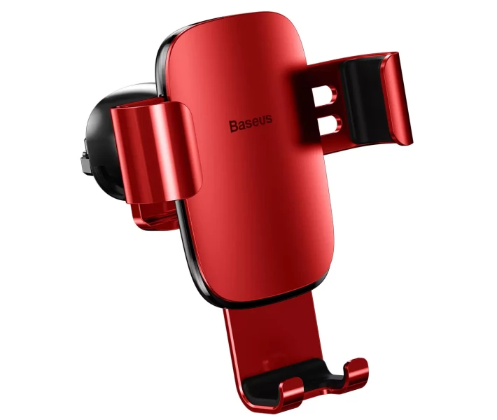 Фото - автомобільний тримач Автомобільний тримач для телефонів Baseus Metal Age Gravity Car Mount, Red (SUYL-D09)