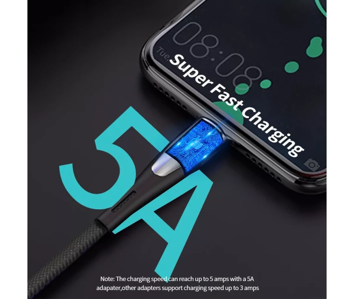 Фото - кабель та перехідник Romoss CB309 5A Fast Charge 1m(CB303-61-223) чорний