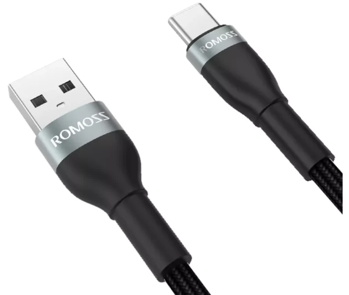Фото - кабель та перехідник Кабель Romoss USB to Type-C 3A 1m (CB3031-631-G43H) чорн.