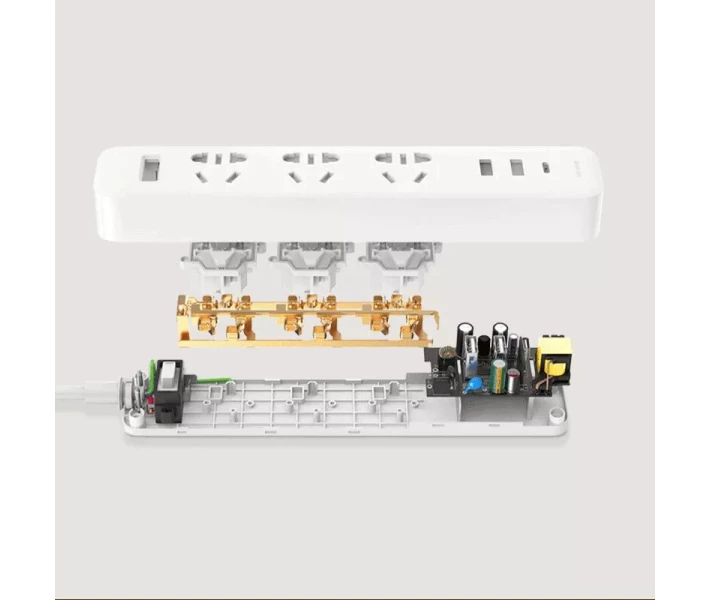 Фото - мережевий фільтр Mi Power Strip 20W Fast Charge (3 sockets +2 USB+1 TypeC)