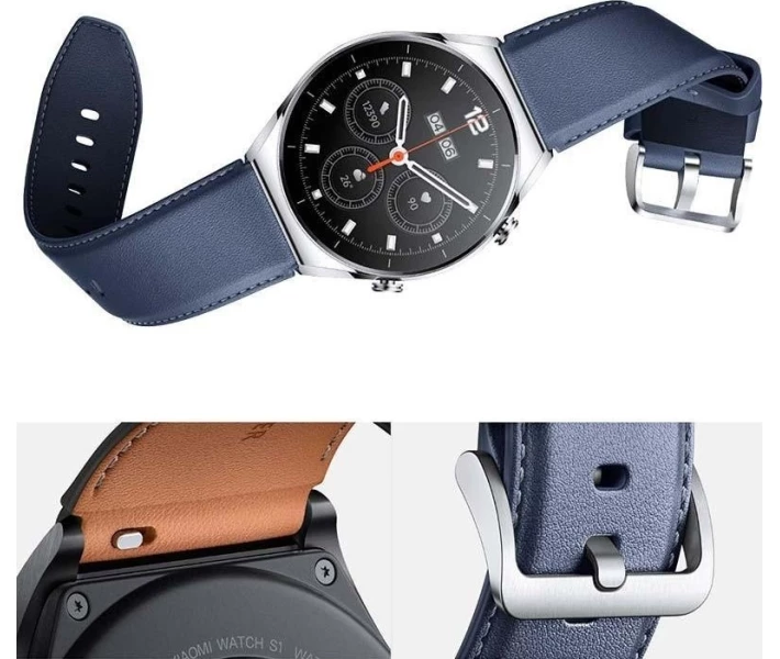 Фото - аксессуар до смарт-годинниа Ремінець Xiaomi Watch S1 Strap (Leather) Blue (Блакитний)