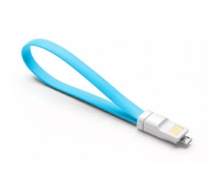 Фото - кабель та перехідник Кабель KingMi Colorful Portable USB cable 20CM Blue