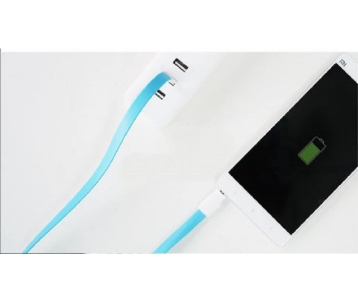 Фото - кабель та перехідник Кабель KingMi Colorful Portable USB cable 20CM Blue