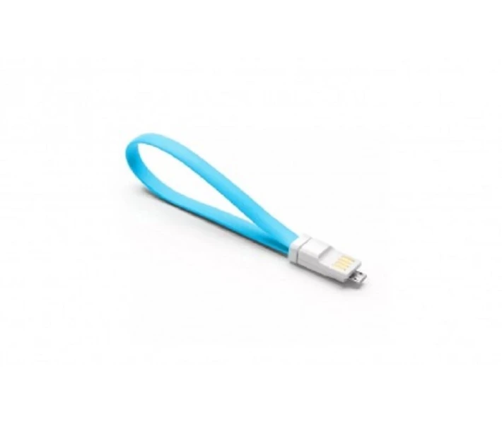 Фото - кабель та перехідник Кабель KingMi Colorful Portable USB cable 20CM Blue