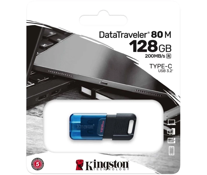 Фото - флешку Флеш-пам'ять USB Kingston DT 80 M 128GB USB-C 3.2 Gen 1 (DT80M/128GB)