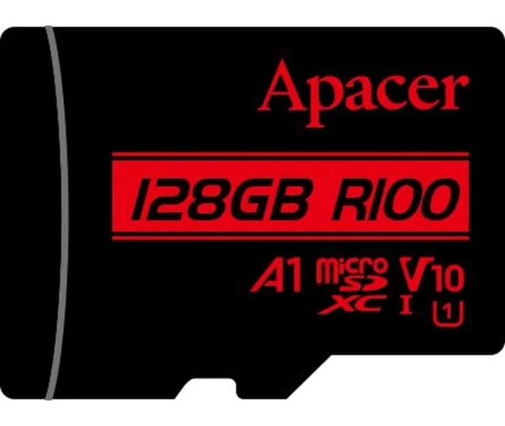 Фото - карту пам'яті Карта пам'яті Apacer microSDXC UHS-I 128GB R100 V10 A1 (AP128GMCSX10UB-RA)