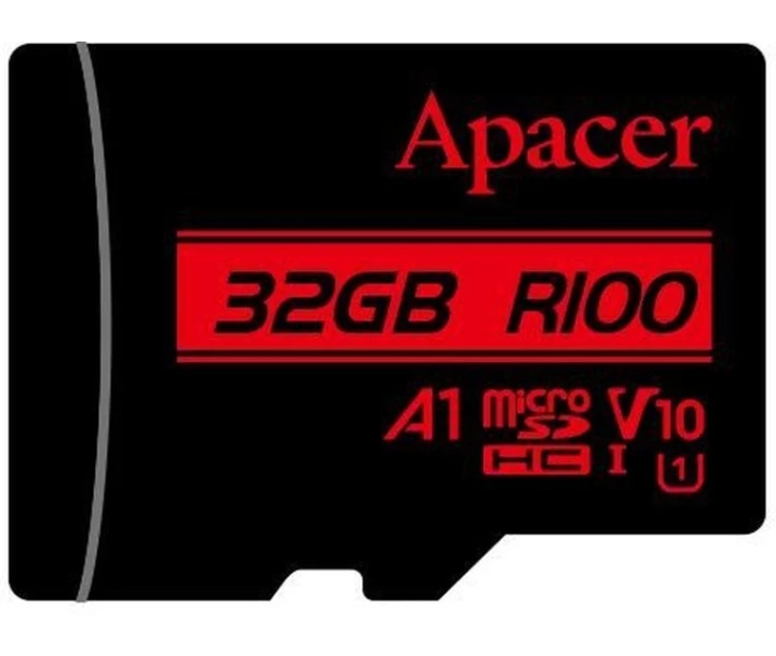 Фото - карту пам'яті Карта пам'яті Apacer microSDHC UHS-I 32GB R100 V10 A1 (AP32GMCSH10UB-RA)