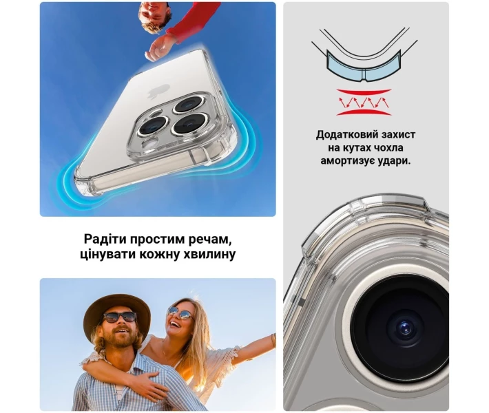 Фото - чохол для смартфону Чохол ArmorStandart Xiaomi 14T Air Force Camera cover Clear