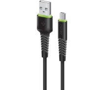 Придбати - кабель та перехідник  Кабель Intaleo USB to Micro 3м (CBFLEXM3) чорний
