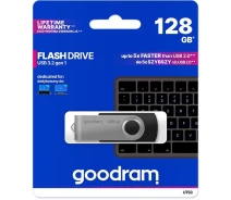 Придбати - флешку  Флеш-пам'ять Goodram UTS3 (Twister) 128GB Black USB 3.2 (UTS3-1280K0R11)