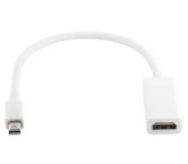 Придбати - телефон і смартфон  Кабель PowerPlant mini DisplayPort - HDMI 0.15m KD00AS1238