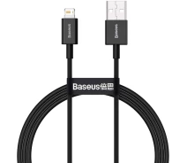 Придбати - кабель та перехідник  Кабель Baseus USB to Lightning 2.4A 1m (CALYS-A01) чорний